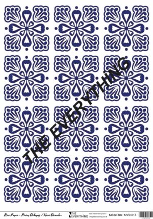 Pirinç Mavi Desenler MVD-018