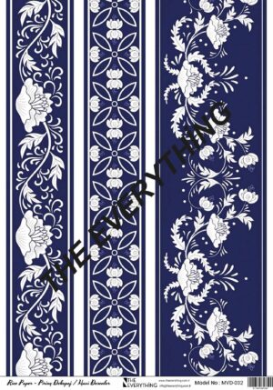 Pirinç Mavi Desenler MVD-032