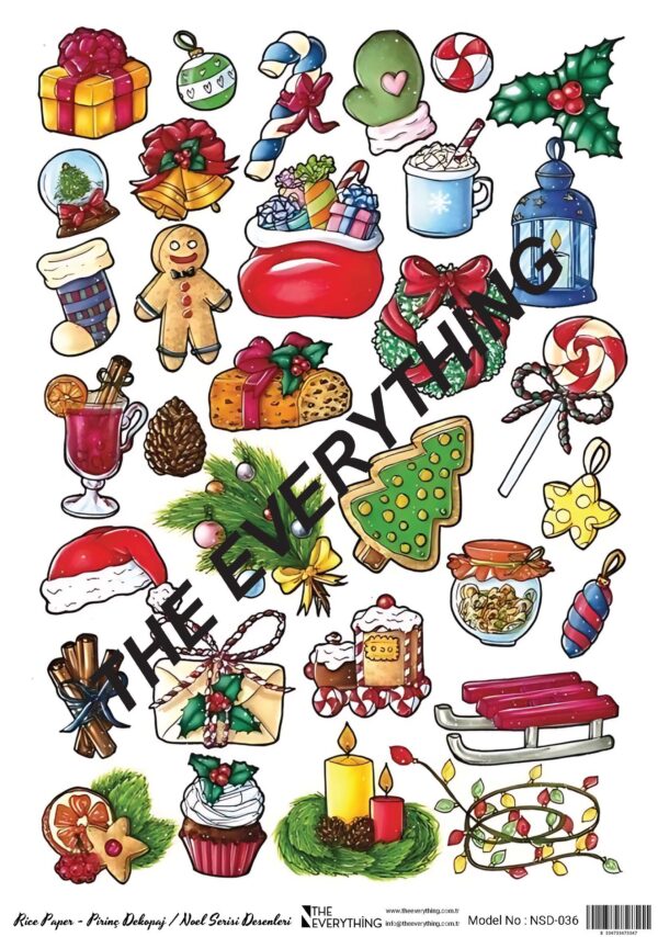 Pirinç Noel Desenler NSD-036