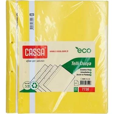 CASSA PLASTİK TELLİ DOSYA SARI (7730-2)