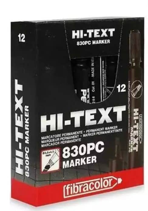 HI-TEXT 830PC Siyah Keçeli Kalem