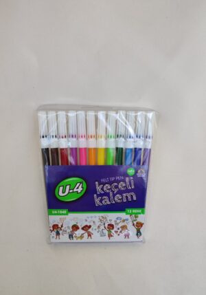 U-4 Keçeli Kalem 12 Renk (U4-1040)