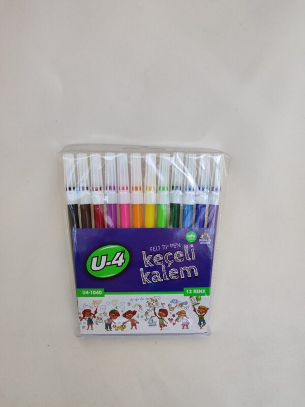 U-4 Keçeli Kalem 12 Renk (U4-1040)