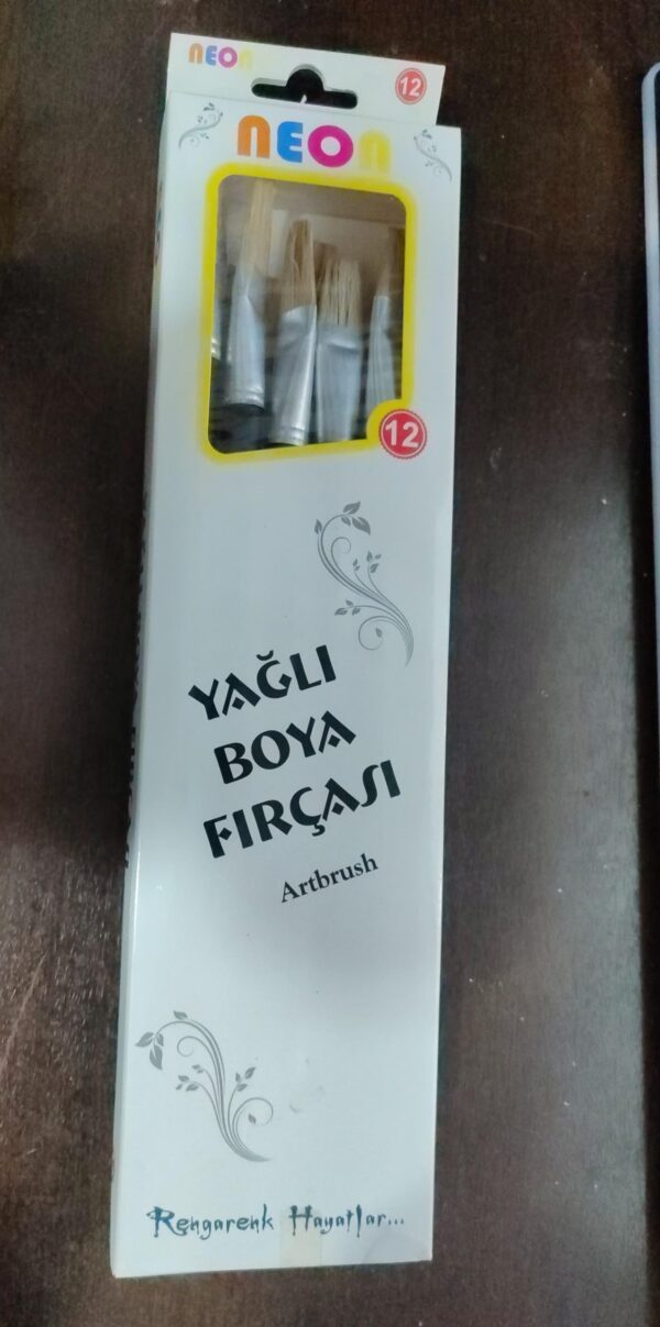 Neon Yağlı Boya Fırçası 12'li HKD0220