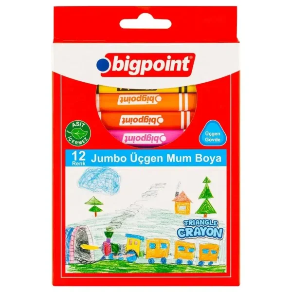 Bigpoint Jumbo Üçgen Mum Boya (BP747-12)